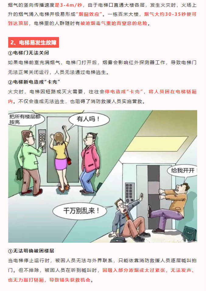 高層電梯火災(zāi)知識技巧